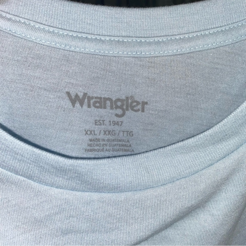 Wrangler Long Live Cowgirls Graphic Tee Baby Blue Western XXL - Picture 3 of 3
